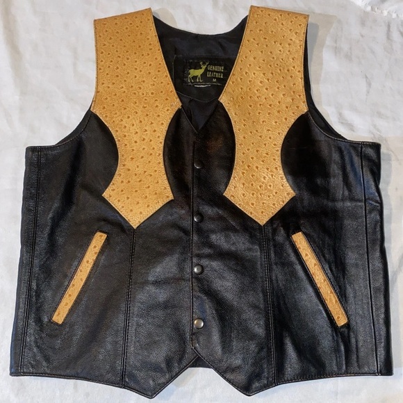 Genuine Leather Vest Size M